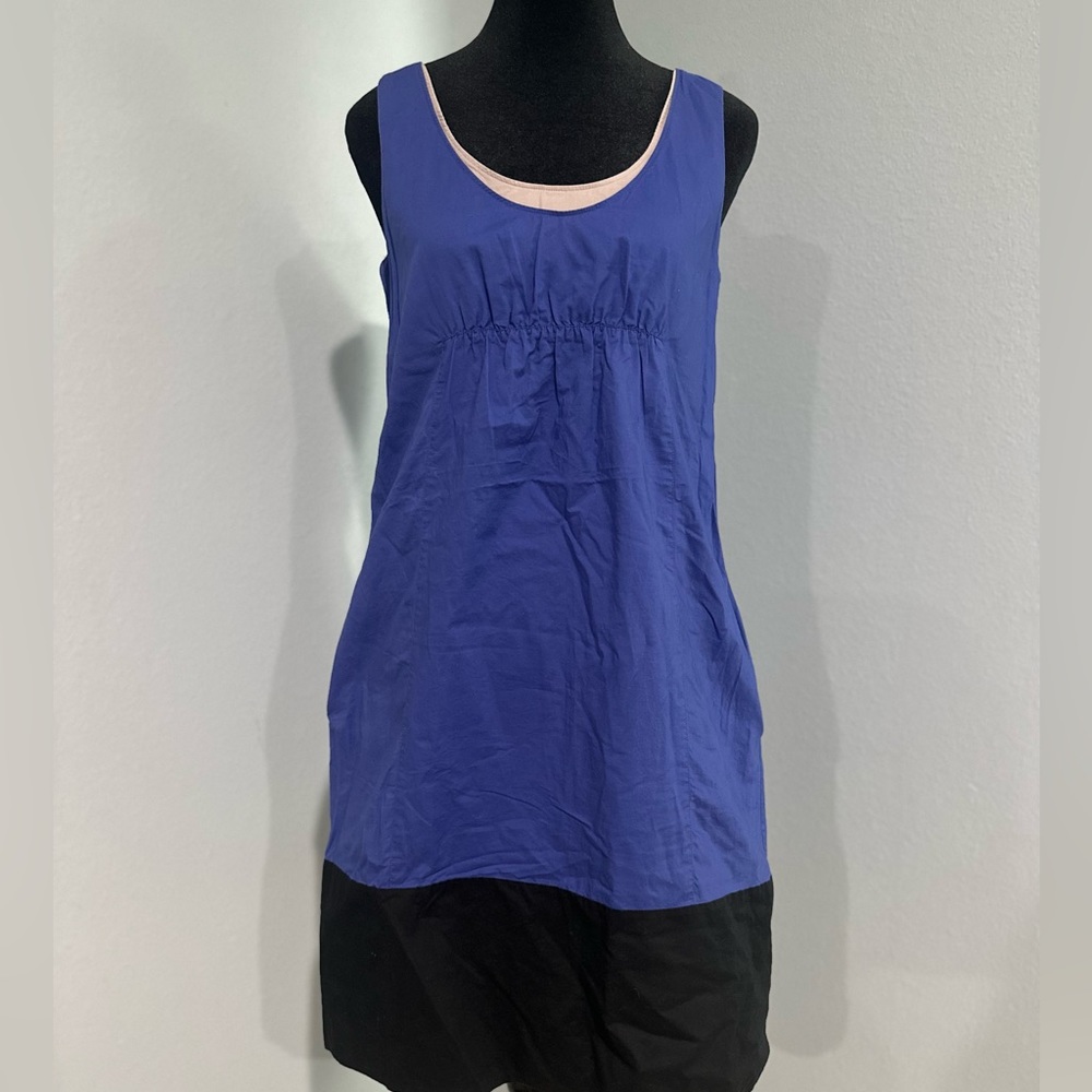 Vince color block dress blue size S